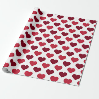 Sweet Hearts on white niedliche Gabe der Liebe Geschenkpapier