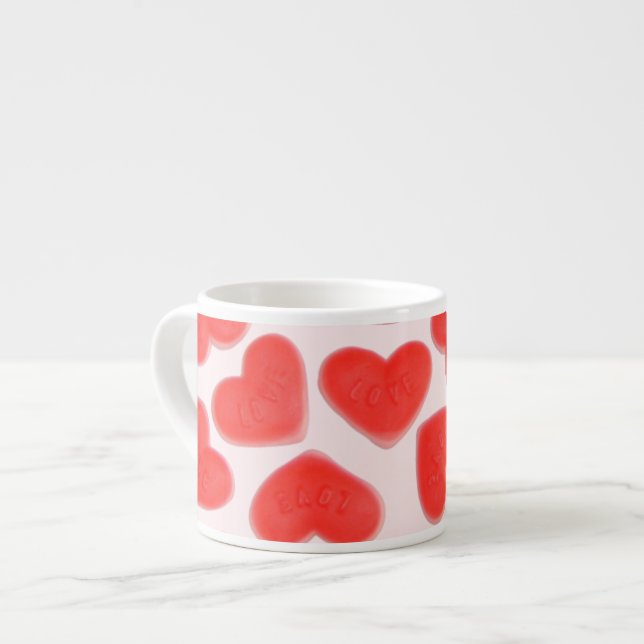 Sweet Hearts Pink Espresso Tasse (Vorderseite Links)