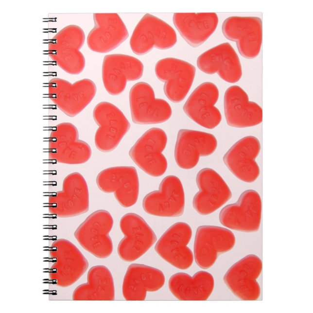 Sweet Hearts Pink Notebook Notizblock (Vorderseite)