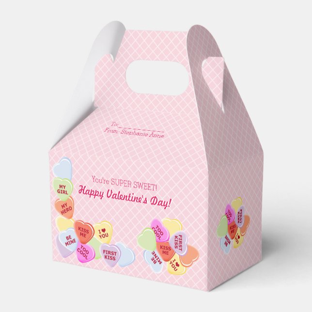 Sweet Hearts Valentines Candy Geschenkschachtel (Vorderseite)
