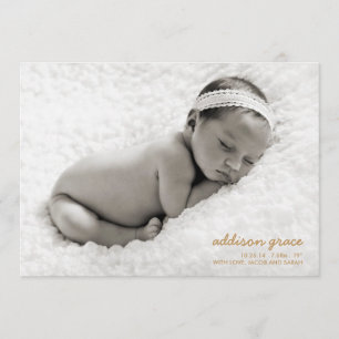 SWEET HELLO Geburtsankündigung // Imitats Gold Foi Ankündigung