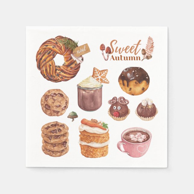 Sweet Herbst Dessert Party Napkins Serviette (Vorderseite)