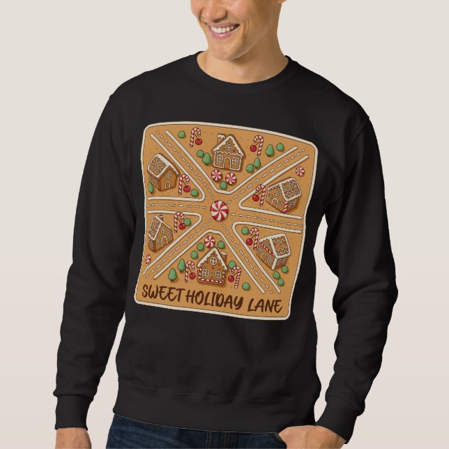 Sweet Holiday Lane (1) Gingerbread Village Sweatshirt (Vorderseite)