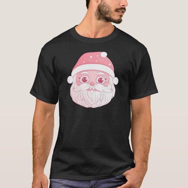 Sweet Holiday Snowman in Pink T-Shirt (Vorderseite)