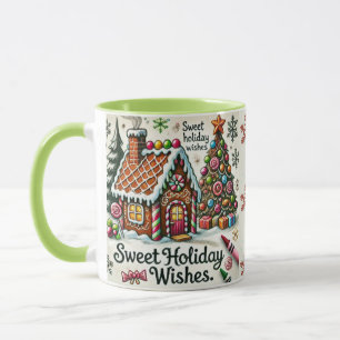 Sweet Holiday wünscht Candy House und Schnee Tasse