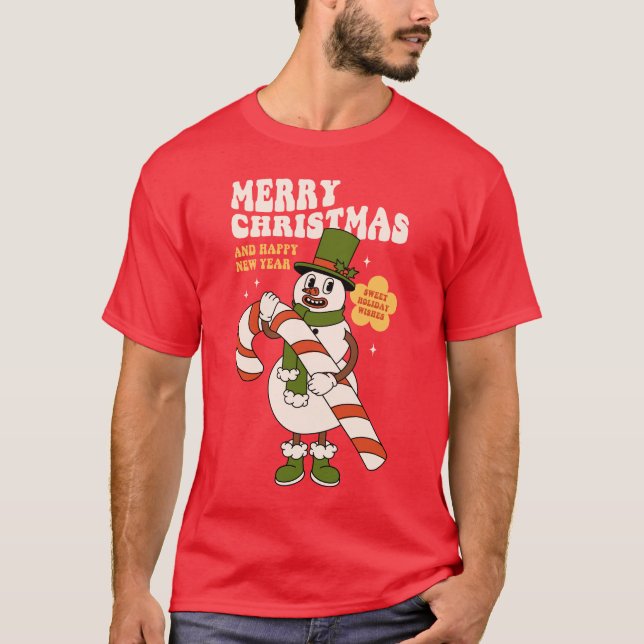 Sweet Holiday wünscht sich ein Candy Cane Weihnach T-Shirt (Vorderseite)