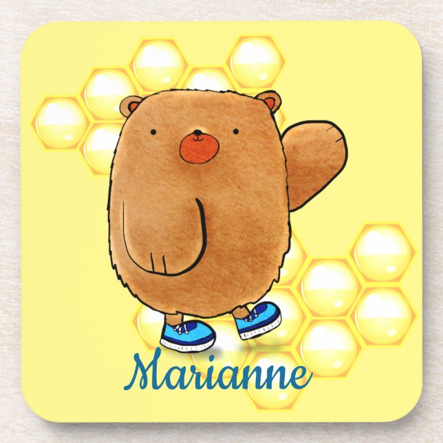 Sweet Honey Bear Getränkeuntersetzer (Vorderseite)