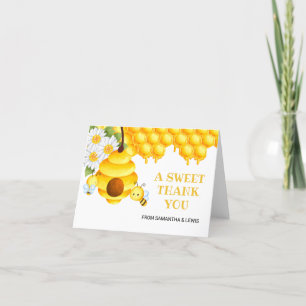 Sweet Honey bee Baby Shower Gender Neutral gefloch Dankeskarte