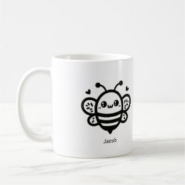 Sweet Honey Bee - Kawaii Kinderzimmer Line Art Kaffeetasse