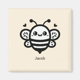 Sweet Honey Bee - Kawaii Kinderzimmer Line Art Magnet