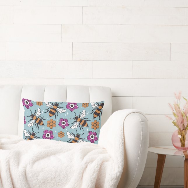 Sweet Honey Bees Pattern Lendenkissen (Liege)