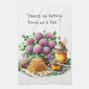 Sweet Honey Besy Bee Red Clover Kitchen Handtücher
