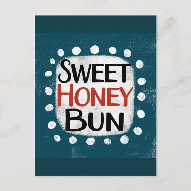 Sweet Honey Bun Postcard Postkarte (Vorderseite)
