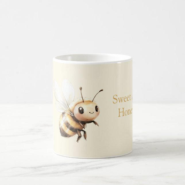 Sweet Honey Cute Happy Bee Kaffeetasse (Mittel)