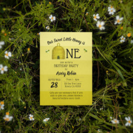 Sweet Honey ist ein erster Geburtstag Einladung