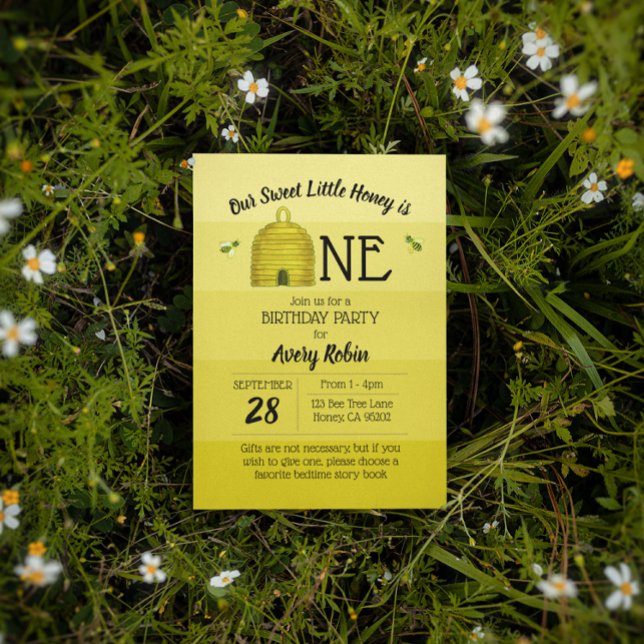 Sweet Honey ist ein erster Geburtstag Einladung (Von Creator hochgeladen)