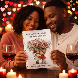 Sweet Hugging Sweethearts Valentine Card Feiertagskarte