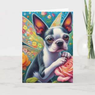 Sweet Hund Fairy Rose Jeden Anlaß Card Karte