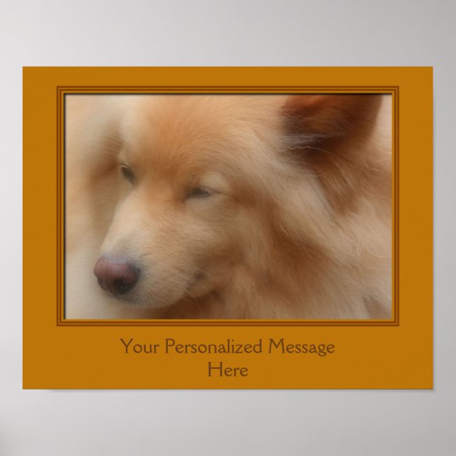 Sweet Hund Gesicht Personalisiert Poster (Vorne)