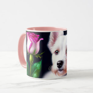 Sweet Hund und Rose Tasse