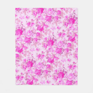 Sweet Hütte Lila und Rosa Weihnachten Fleecedecke