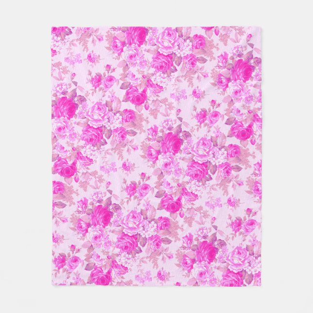 Sweet Hütte Lila und Rosa Weihnachten Fleecedecke (Vorderseite)