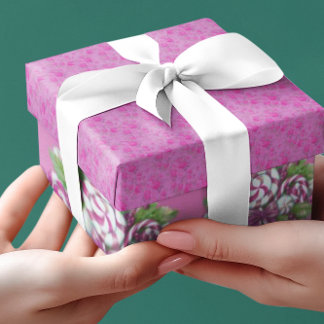 Sweet Hütte Lila und Rosa Weihnachten Geschenkpapier