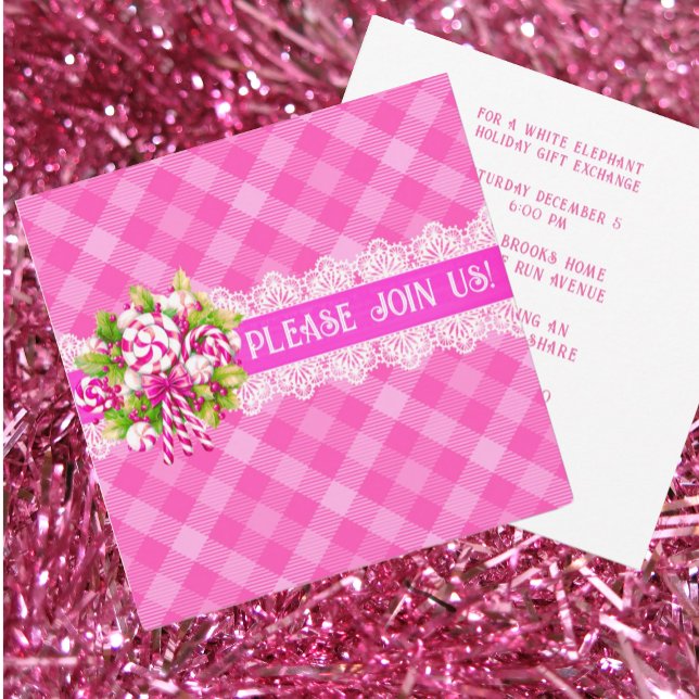 Sweet Hütte Rosa Lila Flat Holiday Einladung (Start planing your party!)