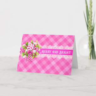 Sweet Hütte Rosa und Lila geklappte Ferienkarte Feiertagskarte