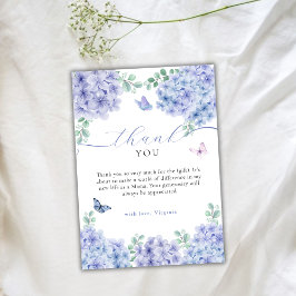 Sweet Hydrangea Floral Garden Baby Dusche Dankeskarte