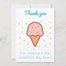 Sweet Ice Cream Dankeschön Karte