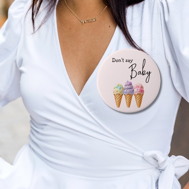 Sweet Ice Cream Summer Here Scoop Baby Dusche Button (Von Creator hochgeladen)