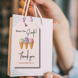 Sweet Ice Cream Summer Here Scoop Baby Dusche Geschenkanhänger