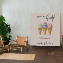 Sweet Ice Cream Summer Here Scoop Baby Dusche