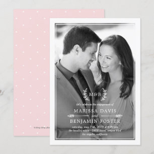 Sweet Initials EDITABLE COLOR Foto Einladung