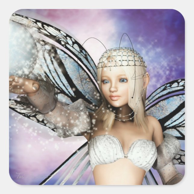 Sweet Innocence Quadratischer Aufkleber (Vorderseite)