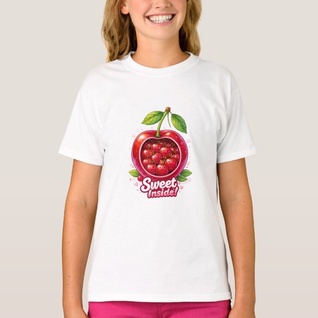 Sweet Inside - Cute Cherry Family Tee (Vorderseite)