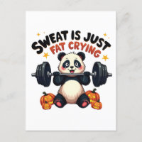Sweet is Just Fat Cry Funny Panda Fitness Gym