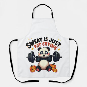 Sweet is Just Fat Cry Funny Panda Fitness Gym Schürze