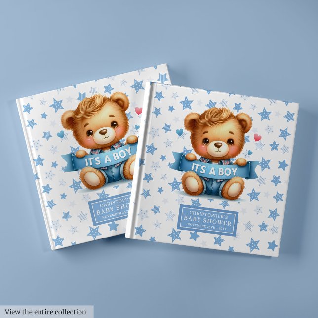 Sweet It is a boy teddy Bär Gästebuch kleiner Jung (Sweet It’s a boy teddy bear guest book little boy)