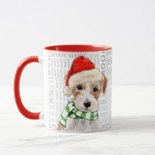 Sweet Jack Russell Terrier Christmas Dog Tasse