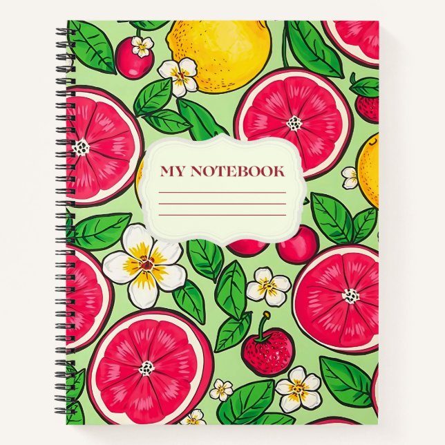 Sweet & Juicy Notebook - farbenfroh Notizbuch (Vorderseite)