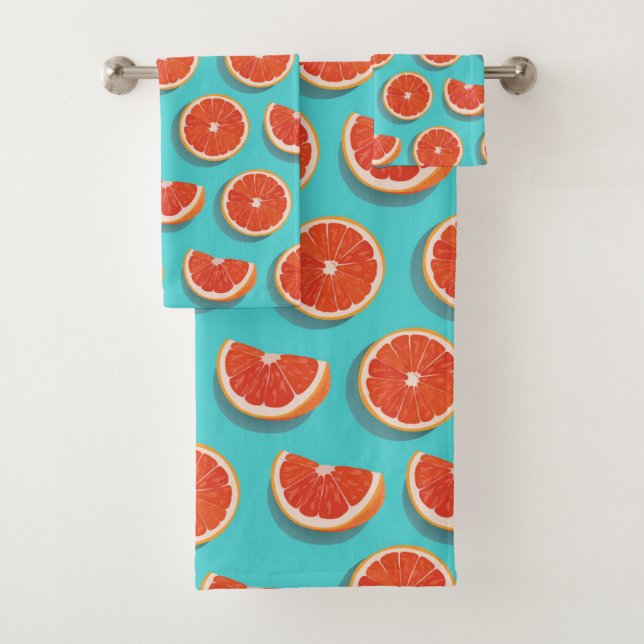Sweet Juicy Orange Muster Badhandtuch Set (Insitu)