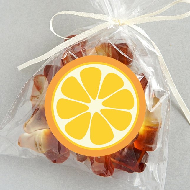Sweet Juicy Orange tropische Zitrusfrüchte Slice Runder Aufkleber (Von Creator hochgeladen)