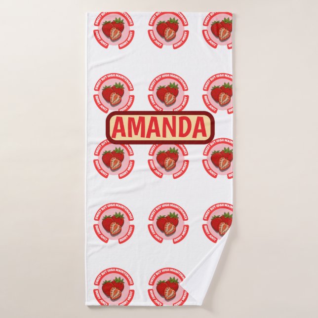 Sweet Juicy Strawberries Summer Fruit Badehandtuch (Badehandtuch)
