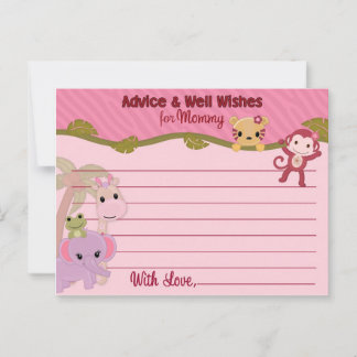 Sweet Jungle Babies Ratschläge für MOMY Cards PINK Hinweiskarte