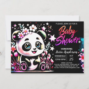 Sweet Jungle Panda Dreamland Girl Babydusche Einladung