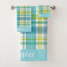 Sweet Kariert Pastel Blue Green Baby Blanket