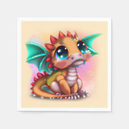 Sweet Kawaii Baby Dragon Serviette