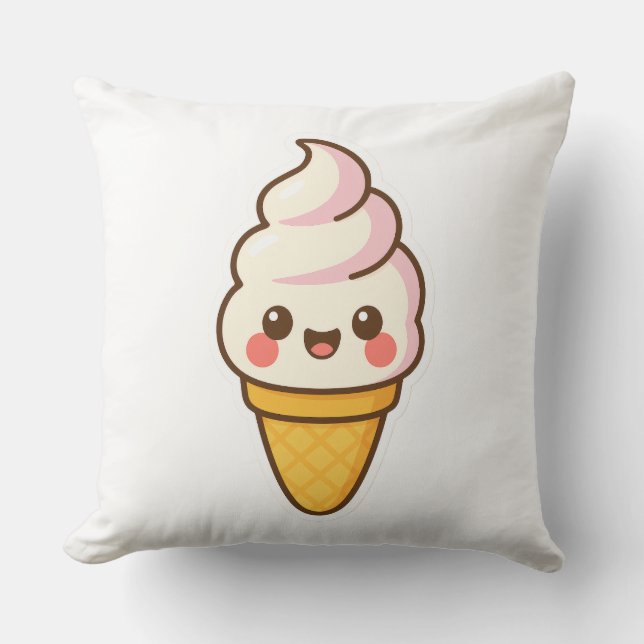 Sweet Kawaii Ice Creme Kissen (Vorderseite)